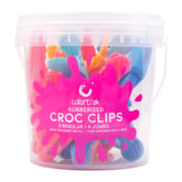 Colortrak Rubberized Croc Clips, 12 Piece Bucket
