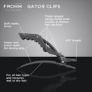 Fromm Style Artistry Gator Clips Black, 4 Pack (Maximum Hold)
