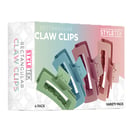 StyleTek Rectangular Claw Clips, 4 Pack