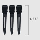 Fromm Style Artistry 1.75" Black Single Prong Clips, 50 Pack