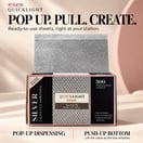 StyleTek Quick Light Silver Pop-Up Foil, 5" x 10.75", 500 Sheets