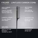 Fromm Style Artistry 9.25" Carbon Rat Tail Comb