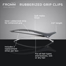 Fromm Style Artistry Rubberized Grip Clips, 4 Pack