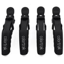 Colortrak Black Rubberized Croc Clips, 4 Pack