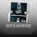 L3VEL3 White Shaving Towel, 3 Pack