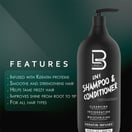 L3VEL3 2-in-1 Shampoo & Conditioner, 33.8 oz