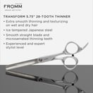Fromm Shear Artistry Transform Silver 28T Thinning Shear 5.75"