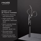 Fromm Shear Artistry Invent Gunmetal 28T Thinning Shear 6"