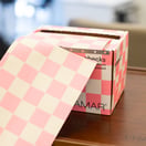 Framar Embossed Roll Medium Checkered Beige/Pink, 320'