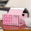 Framar 5x11 Pop-Ups Stripes Pink, 500 Sheets