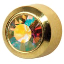 Studex Gold Plated Bezel Set Rock Crystal