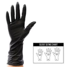 Colortrak Extended Cuff Black Vinyl Gloves, 100 Pack