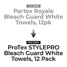 ProTex STYLEPRO Bleach Guard White Towels, 12 Pack