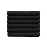Partex Edge Jet Black Towels, 12 Pack