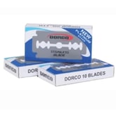 Dorco ST-300 Stainless Steel Blades, 100 Box