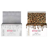 StyleTek Leopard/Silver Pop-Up Foil 5" x 11", 1000 Sheets (Heavy Embossed) 2 Pack