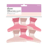 Diane Large Butterfly Clamps, 6 Pack (Pink)