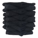 Protex Guard Regal Plus Washcloths Black Towels, 12 Pack