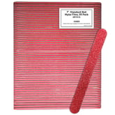 7"  Standard Red Mylar Files, 50 Pack (80 Grit)