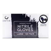Colortrak Midnight Black Nitrile Gloves, 100 Pack
