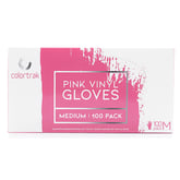 Colortrak Pink Vinyl Gloves, 100 Pack