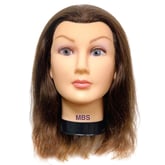 Deluxe Human Brown Hair Manikin Head (17" - 19")
