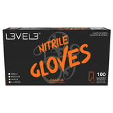 L3VEL3 Nitrile Orange Gloves, 100 Pack
