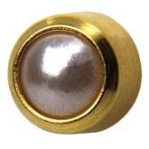 Studex Gold Plated Bezel Set Pearl