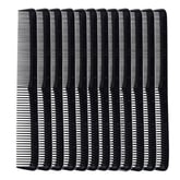 Hair Ware Durable Styling Black Comb, 12 Pack