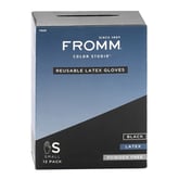 Fromm Color Studio Reusable Black Latex Gloves, 12 Pack