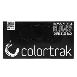 Colortrak Midnight Black Nitrile Gloves, 100 Pack