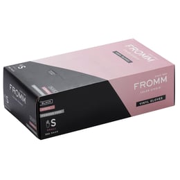 Fromm Color Studio Powder Free Clear Vinyl Gloves, 100 Pack