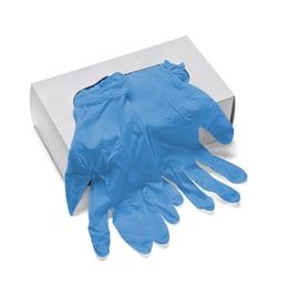 Powder Free Blue Nitrile Gloves, 100 Pack