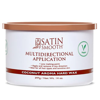 Satin Smooth Multidirectional Application Coconut Aroma Hard Wax, 14 oz