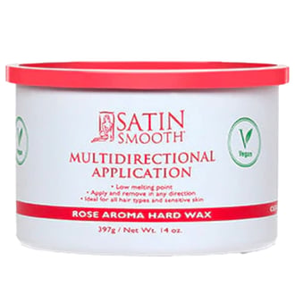 Satin Smooth Multidirectional Application Rose Aroma Hard Wax, 14 oz