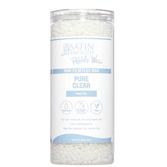 Satin Smooth Pure Clear Pebble Thin-Film Flex Hard Wax, 23 oz