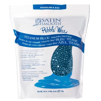 Satin Smooth Titanium Blue Thin Film Pebble Wax, 70 oz