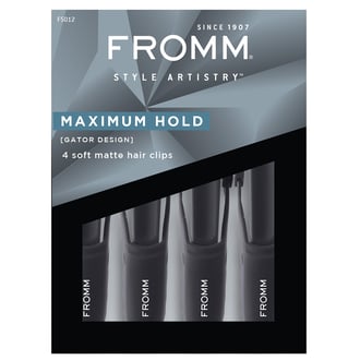 Fromm Style Artistry Gator Clips Black, 4 Pack (Maximum Hold)