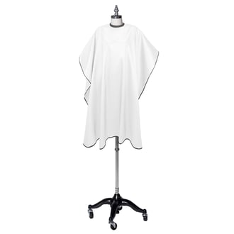 Fromm Apparel Studio Premium White Hairstyling Cape Fromm Apparel Studio Premium White Hairstyling Cape