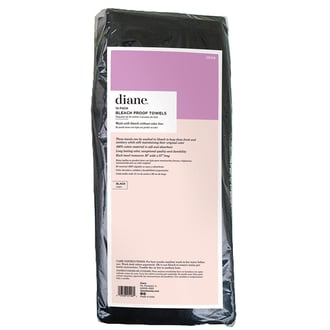 Diane Bleach Proof Black Towels, 12 Pack Diane Bleach Proof Black Towels, 12 Pack