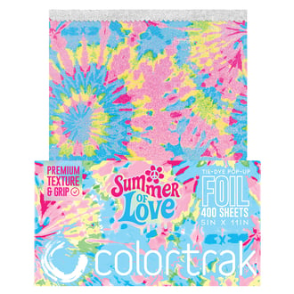 Colortrak Summer of Love Tie-Dye Pop-up Foil 5" x 11", 400 Sheets