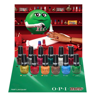 OPI Nail Lacquer, 12 Piece Tray Display (OPI x M&M Collection)
