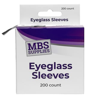 MBS Supplies Eyeglass Sleeves, 200 Count (Black)