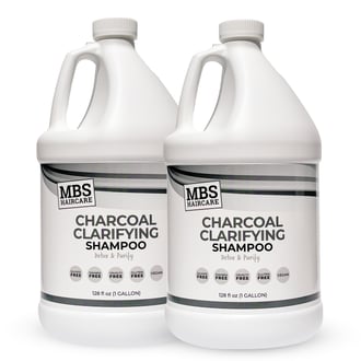 MBS Haircare Charcoal Clarifying Shampoo, Gallon (Duo Pack)