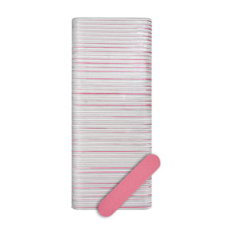 MBS Nail Care 3.5" Pink Files, 50 Pack (180/180 Grit)