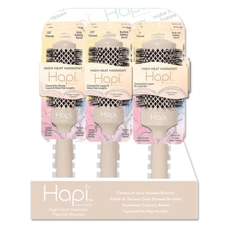 Cricket Hapi High Heat Harmony Thermal Brush, 12 Piece Display