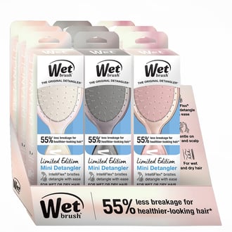 Wet Brush Pro Iridescence Icon Mini Detangler, 9 Piece Display