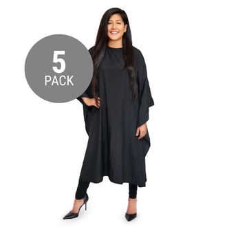 MBS Apparel Smooth Nylon Cutting Cape, 5 Pack