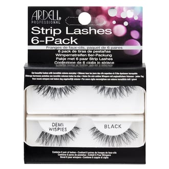 Ardell Natural Strip Lashes, 6 Pack, Demi Wispies Black
