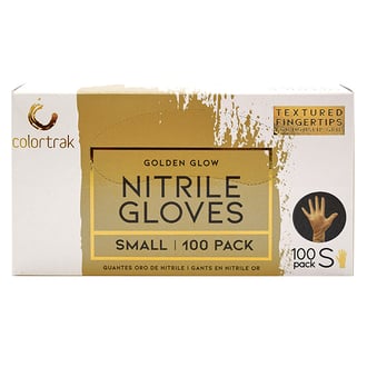 Colortrak Luminous Golden Glow Nitrile Gloves, 100 Pack
